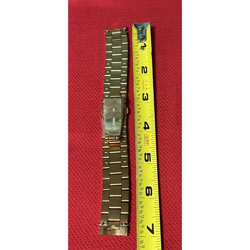 Fossil Watch Band 18mm Gold Tone Featuring Crystal Accents Stainless Steel New